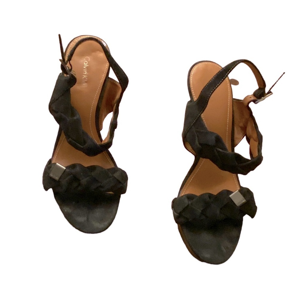 {Calvin Klein} Braid Detail ankle strap 4.5" Heel